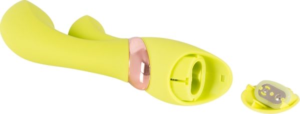 Jülie - Klitoriszkaros vibrátor (sárgászöld)