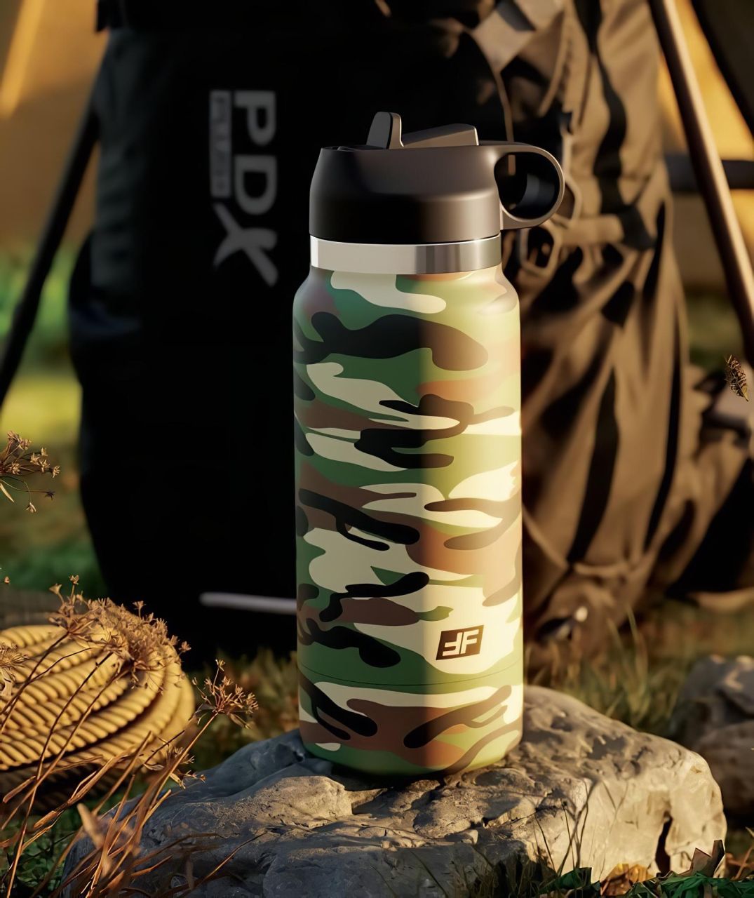 Fap Flask Happy Camper - maszturbátor kulacsban (zöld-fekete) Fap Flask Happy Camper - maszturbátor kulacsban (zöld-fekete)