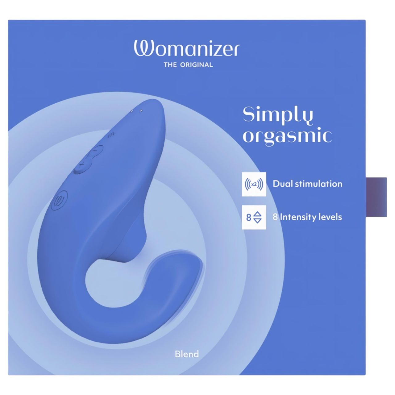 Womanizer Blend - G-pont vibrátor és csiklóizgató (kék) Womanizer Blend - G-pont vibrátor és csiklóizgató (kék)