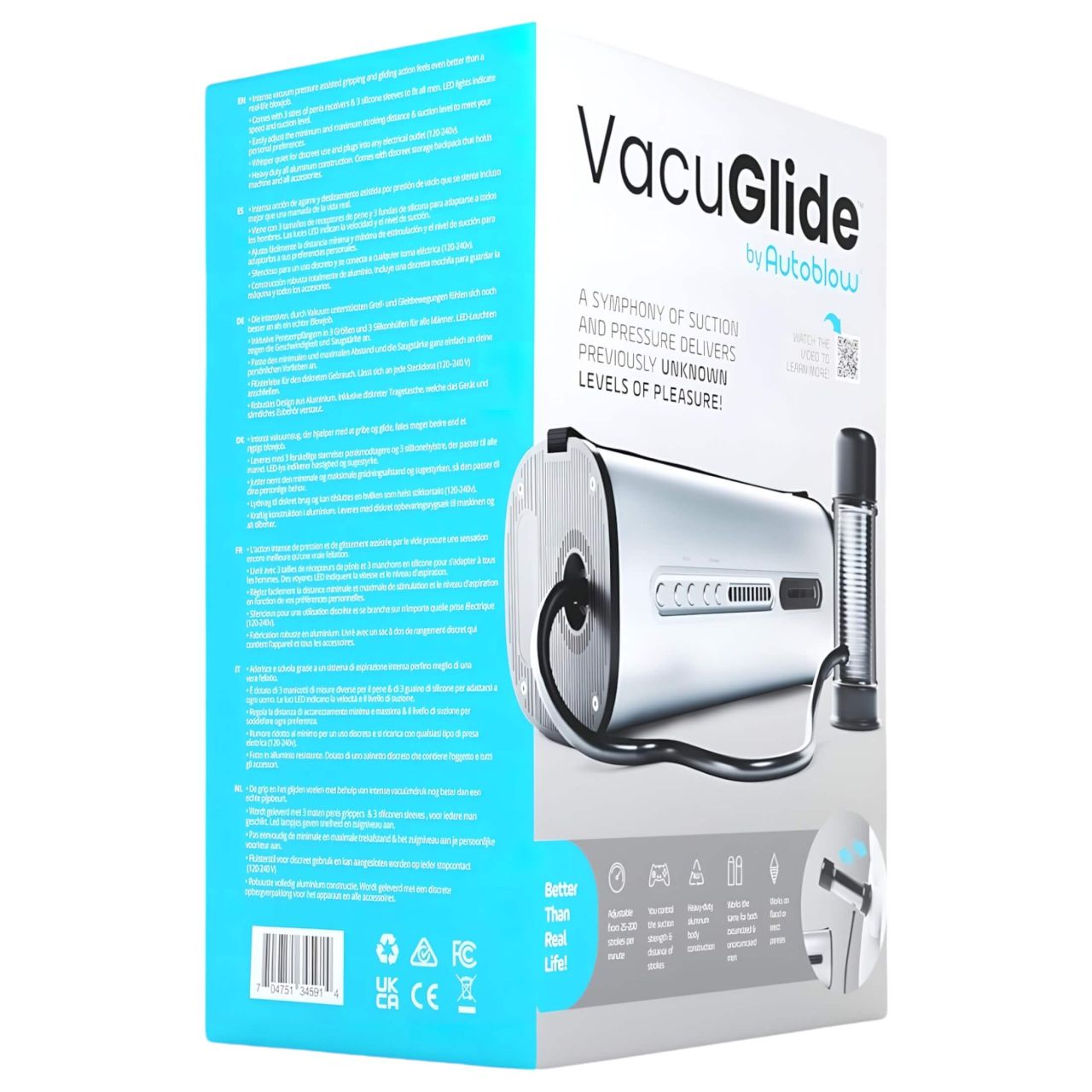VacuGlide - automata, hálózati orál és maszturbátor gép (ezüst) VacuGlide - automata, hálózati orál és maszturbátor gép (ezüst)