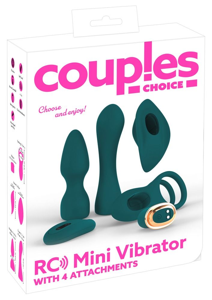 Couples Choice - 4in1 variálható távvezérlős vibrátor (türkiz)