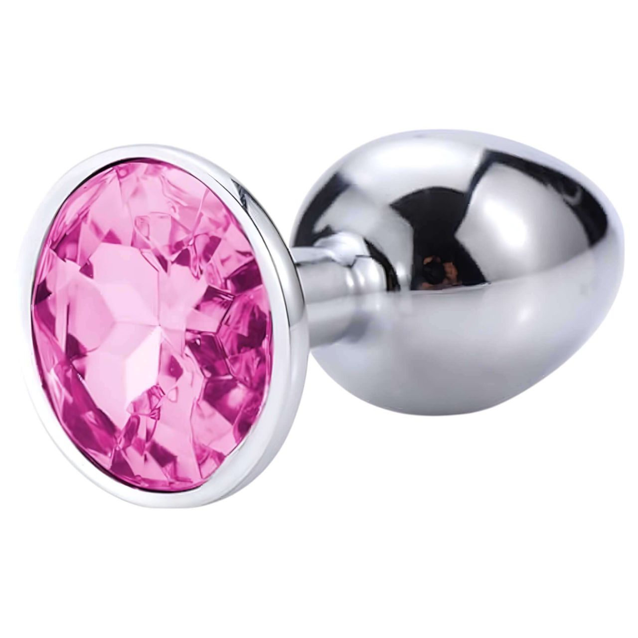 Desirel Pink Jewel L - anál plug (ezüst-pink)