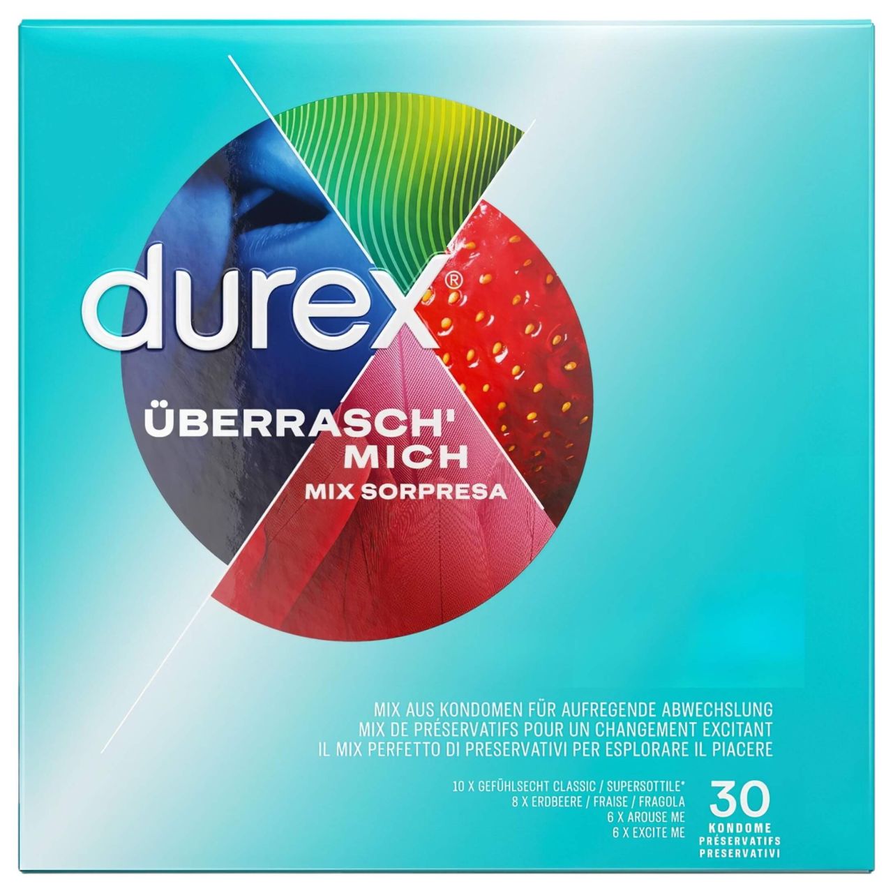 Durex - ízesített óvszer csomag (30db) Durex - ízesített óvszer csomag (30db)