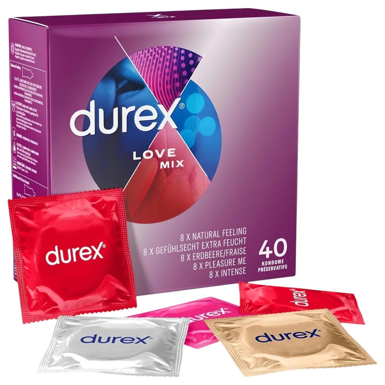 Durex Love Mix - óvszercsomag (40db)