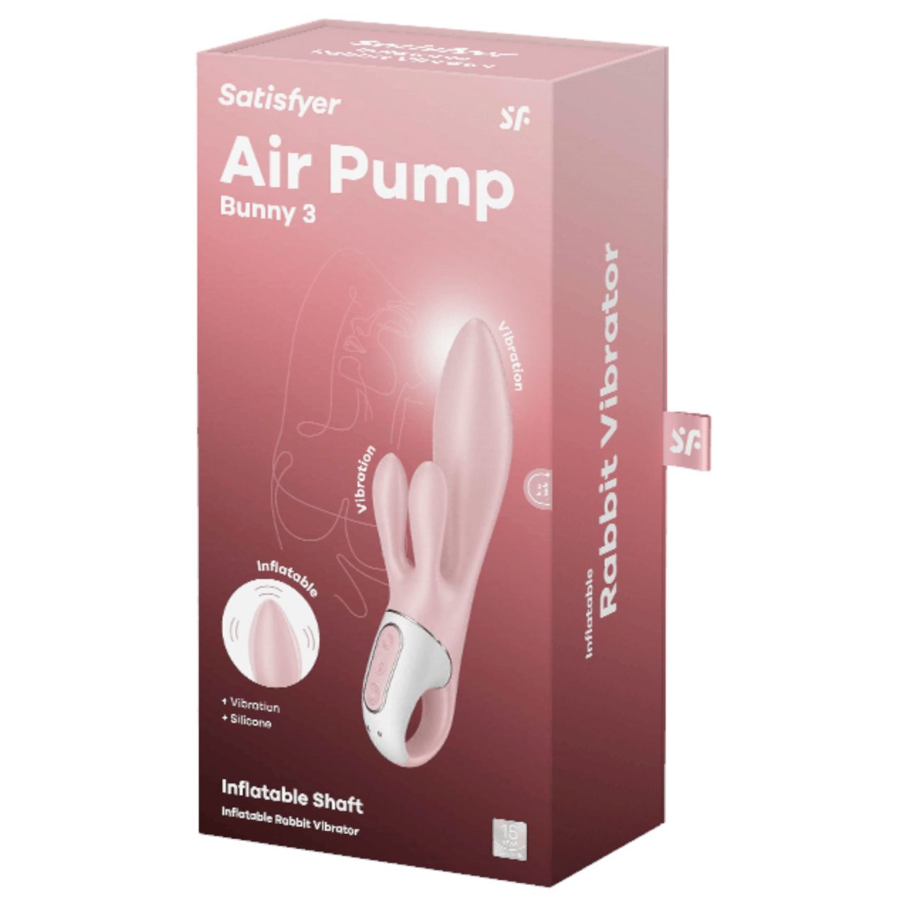 Satisfyer Air Pump Bunny 3 - pumpálható vibrátor (pink)