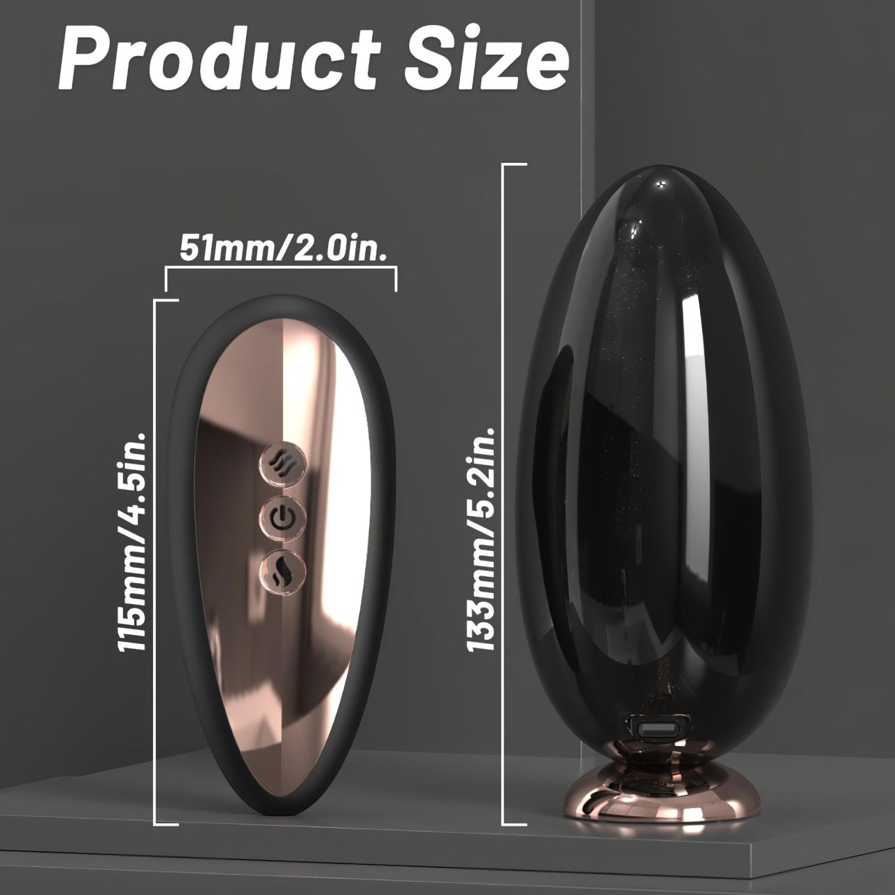 Sex HD Mirror - melegítő funkciós nyaló vibrátor (fekete) Sex HD Mirror - melegítő funkciós nyaló vibrátor (fekete)