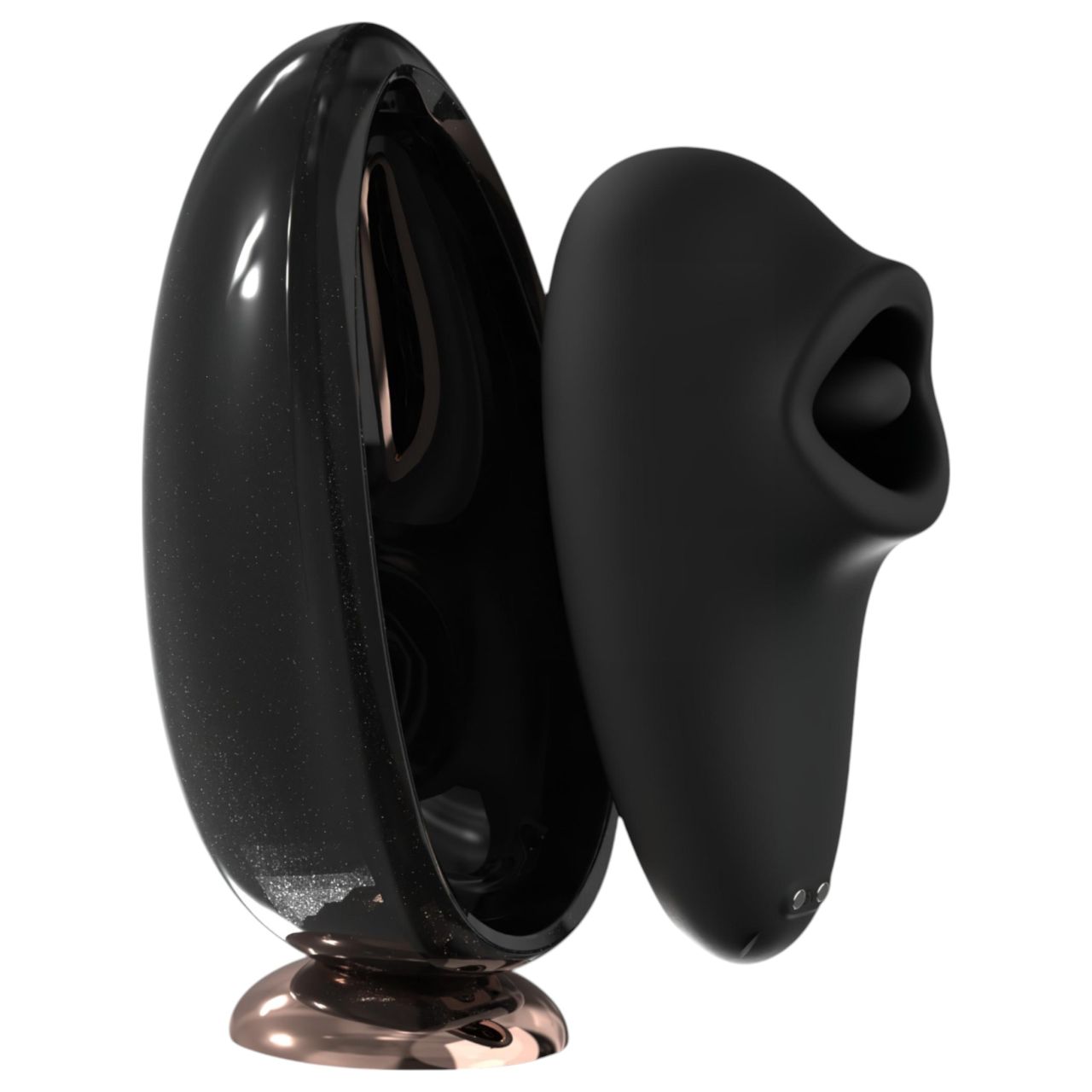 Sex HD Mirror - melegítő funkciós nyaló vibrátor (fekete) Sex HD Mirror - melegítő funkciós nyaló vibrátor (fekete)
