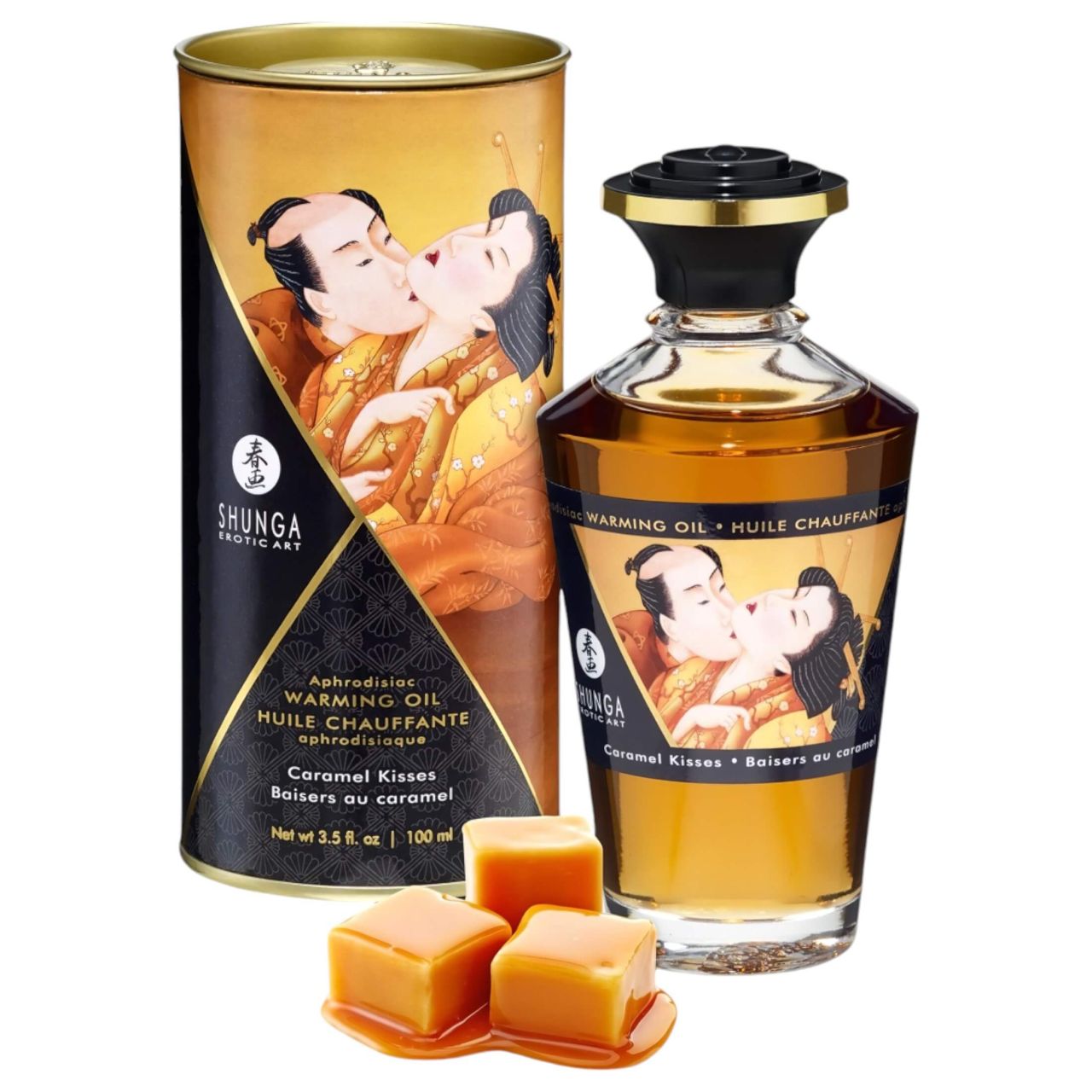 Shunga - melegítő masszázsolaj - karamell (100ml)