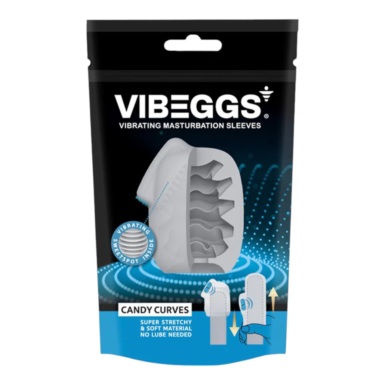 VIBEGGS Candy Curves - vibrációs tojás maszturbátor (fehér) VIBEGGS Candy Curves - vibrációs tojás maszturbátor (fehér)