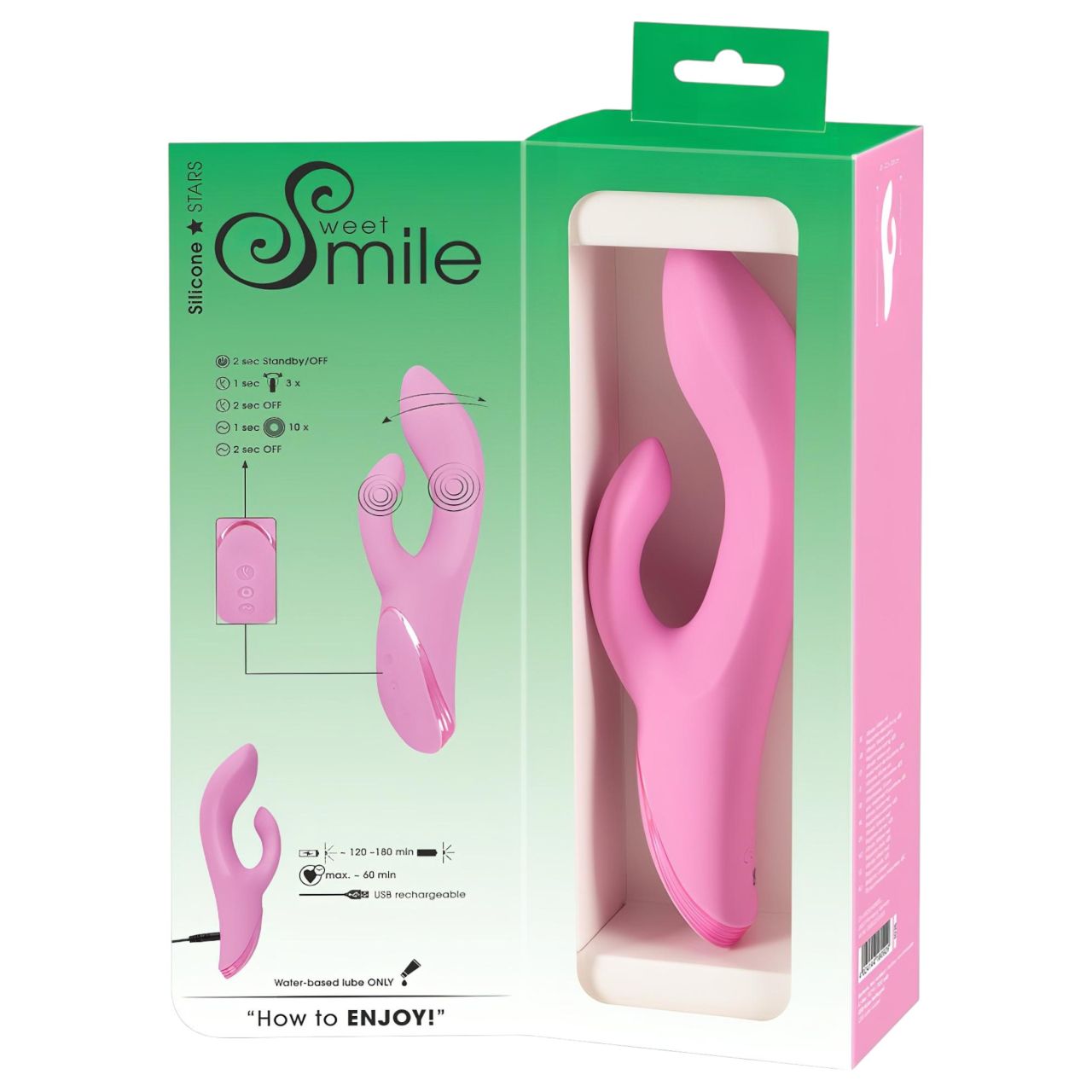 / SMILE Nodding - akkus, csiklókaros, bólogató vibrátor (pink)