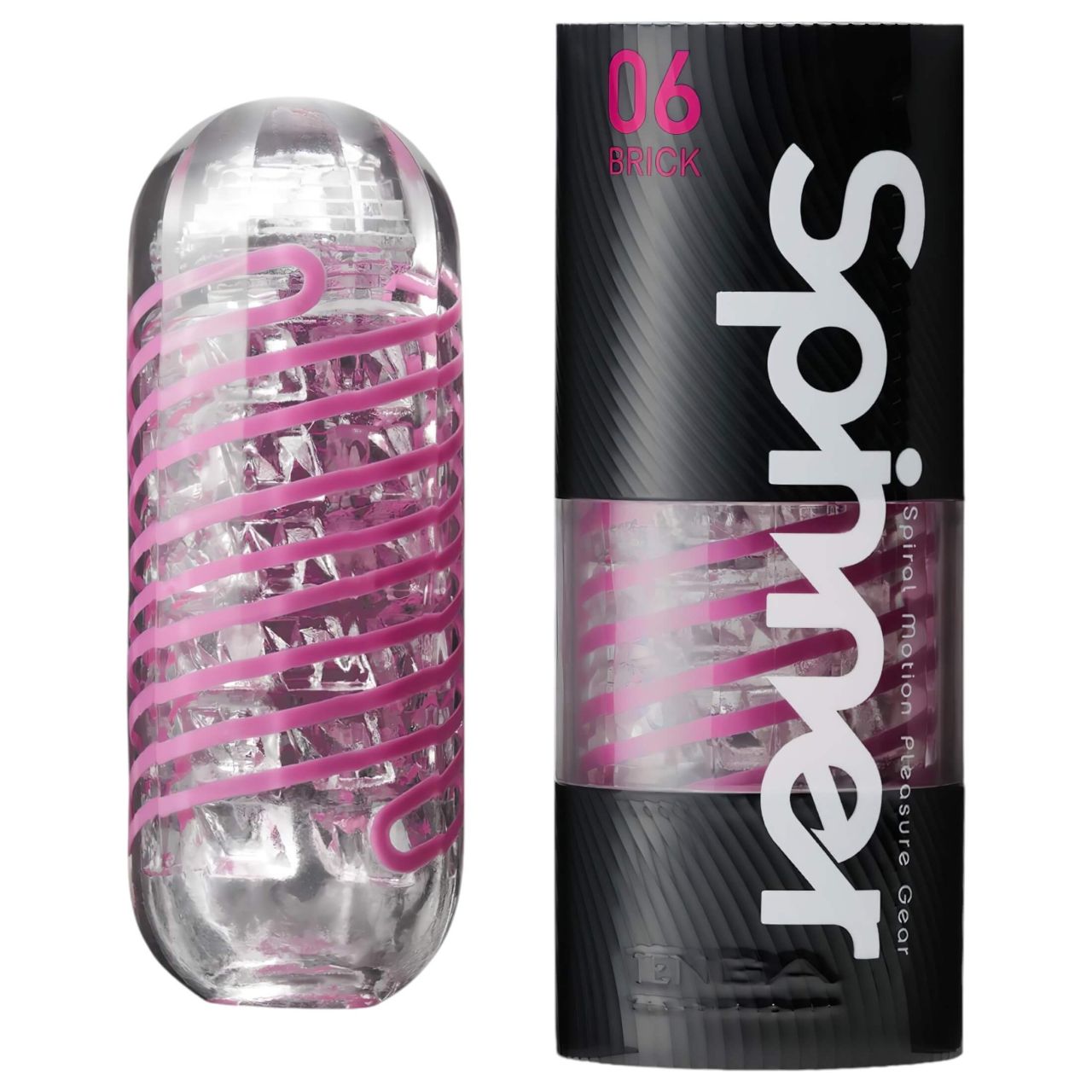 TENGA Spinner Brick - maszturbátor (átlátszó)