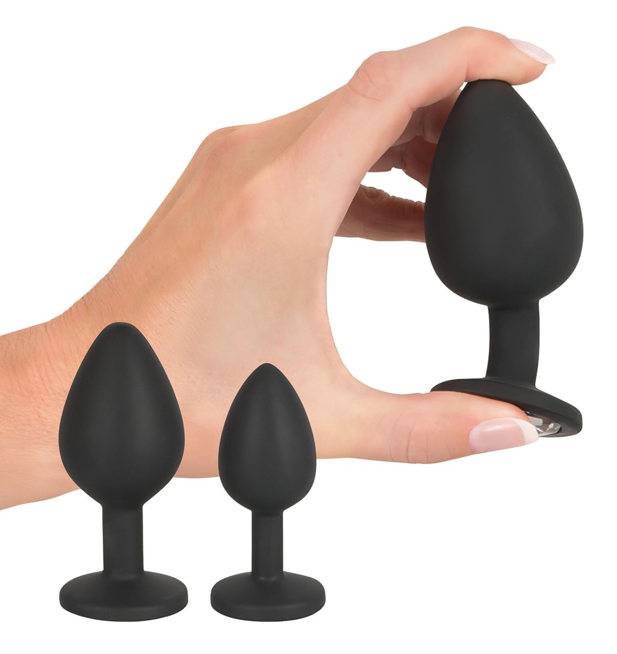 Black Velvet - anál plug szett (4 részes) - fekete Black Velvet - anál plug szett (4 részes) - fekete