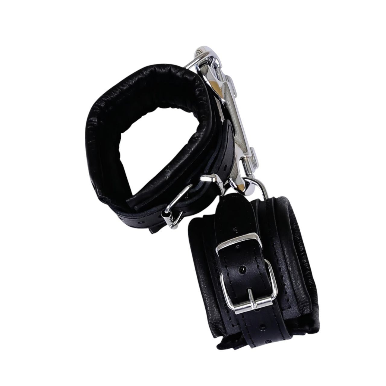 ZADO - bőr csukló bilincs és karabiner (fekete) ZADO - bőr csukló bilincs és karabiner (fekete)