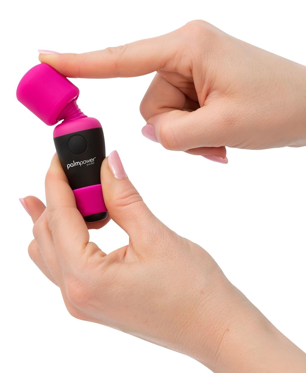 PalmPower Pocket Wand - mini masszírozó vibrátor (pink-fekete) PalmPower Pocket Wand - mini masszírozó vibrátor (pink-fekete)