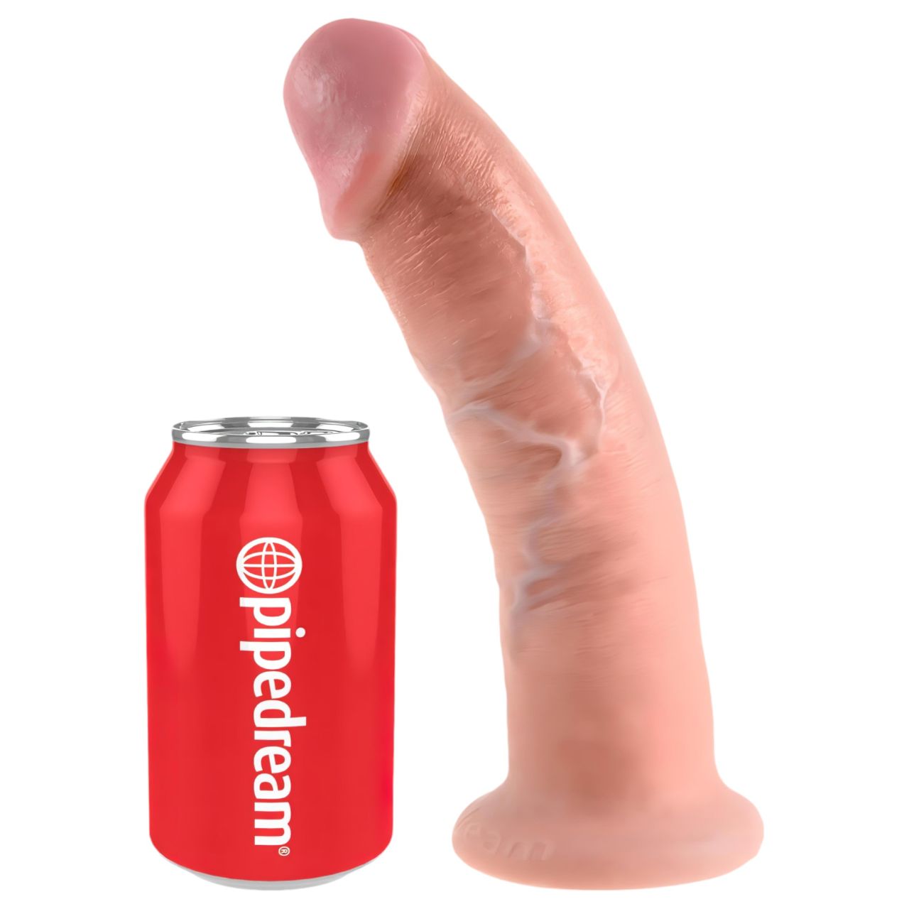 King Cock 9 - tapadókorongos élethű dildó (23cm) - natúr King Cock 9 - tapadókorongos élethű dildó (23cm) - natúr
