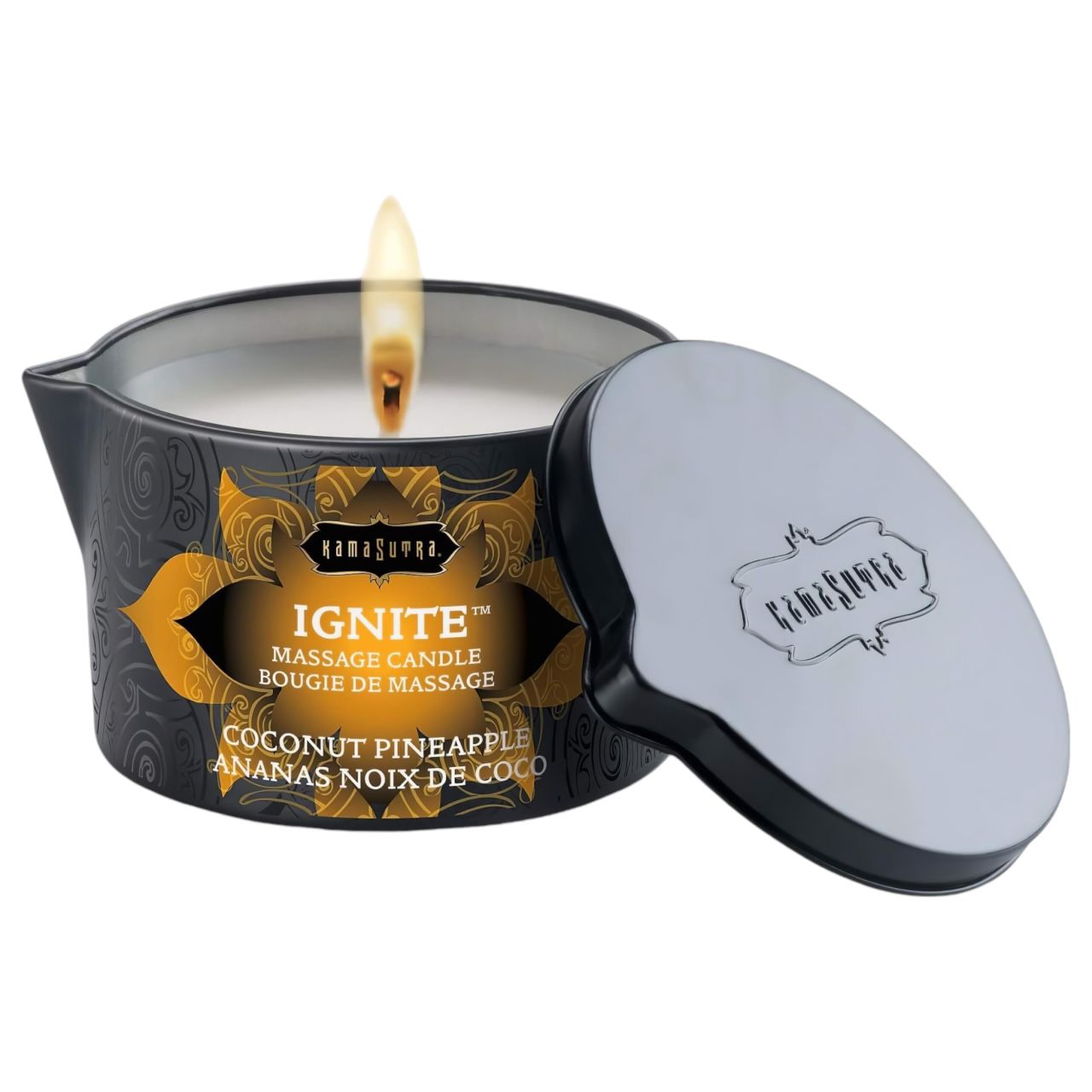 Kama Sutra - vegán masszázsgyertya - kókusz-ananász (170g) Kama Sutra - vegán masszázsgyertya - kókusz-ananász (170g)