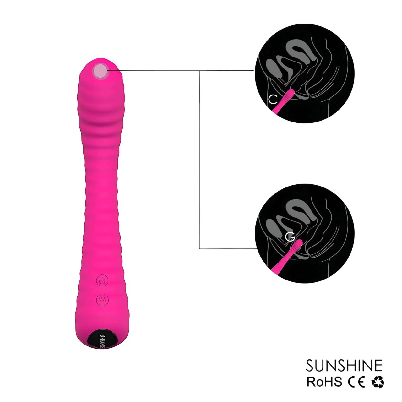 Sex HD Sunshine - akkus, barázdált G-pont vibrátor (pink) Sex HD Sunshine - akkus, barázdált G-pont vibrátor (pink)