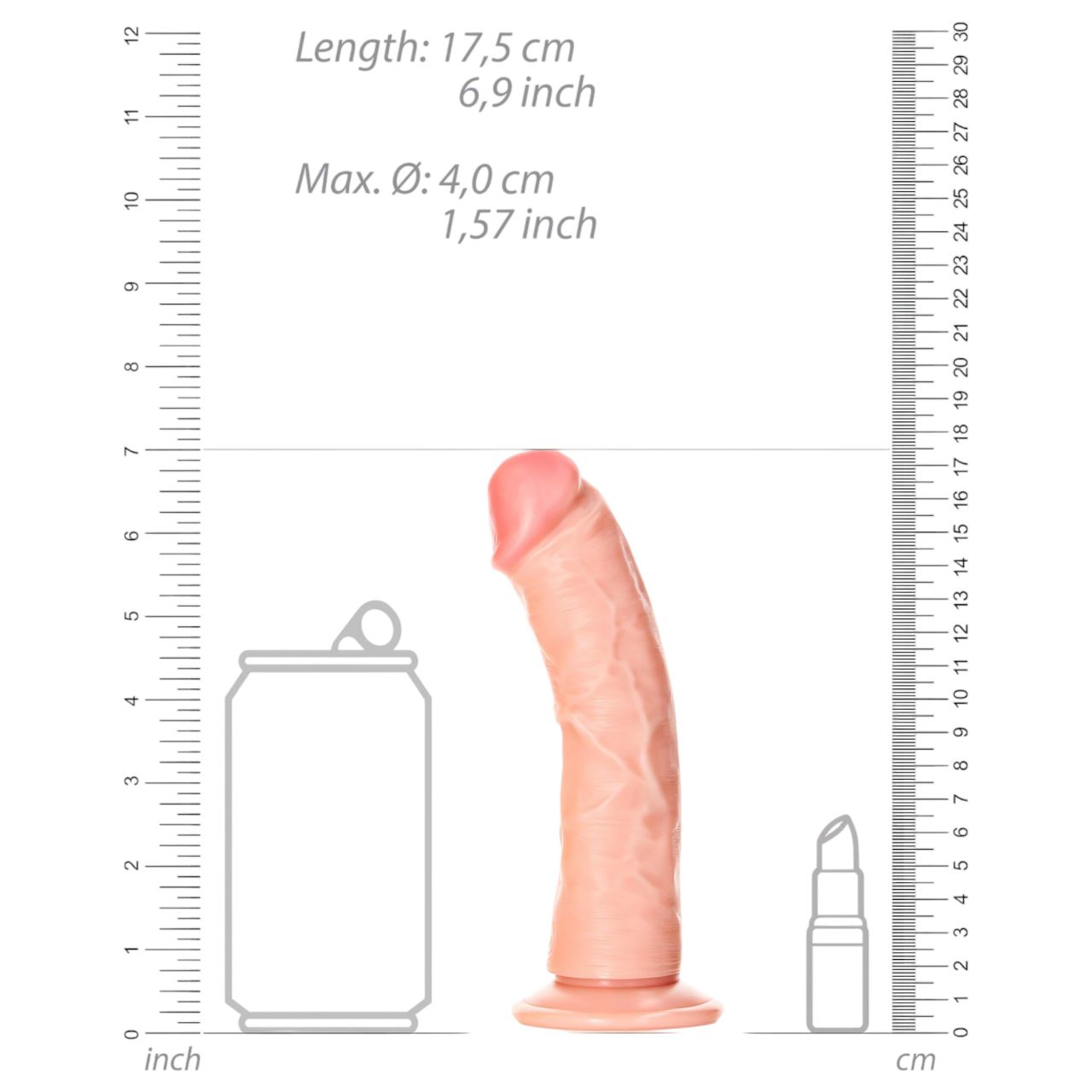 RealRock - tapadókorongos realisztikus dildó - 15,5cm (natúr) RealRock - tapadókorongos realisztikus dildó - 15,5cm (natúr)