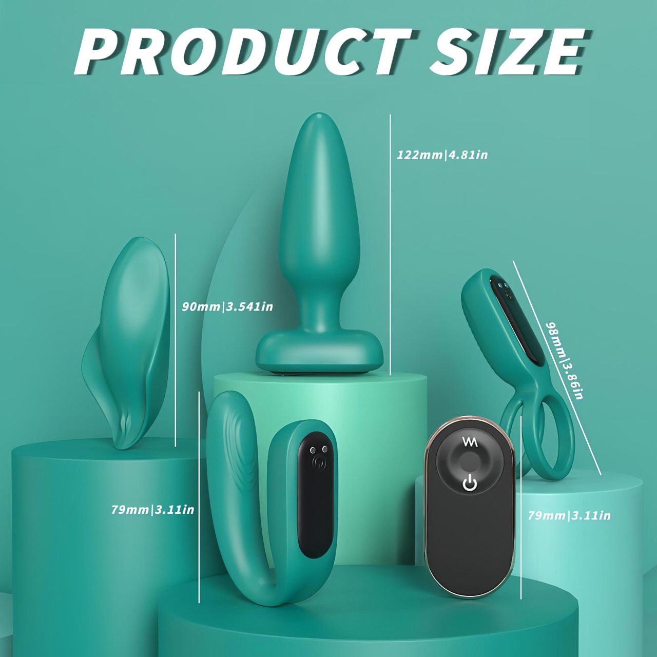 Sex HD - akkus, távirányítós, 4 részes vibrátor szett (zöld) Sex HD - akkus, távirányítós, 4 részes vibrátor szett (zöld)