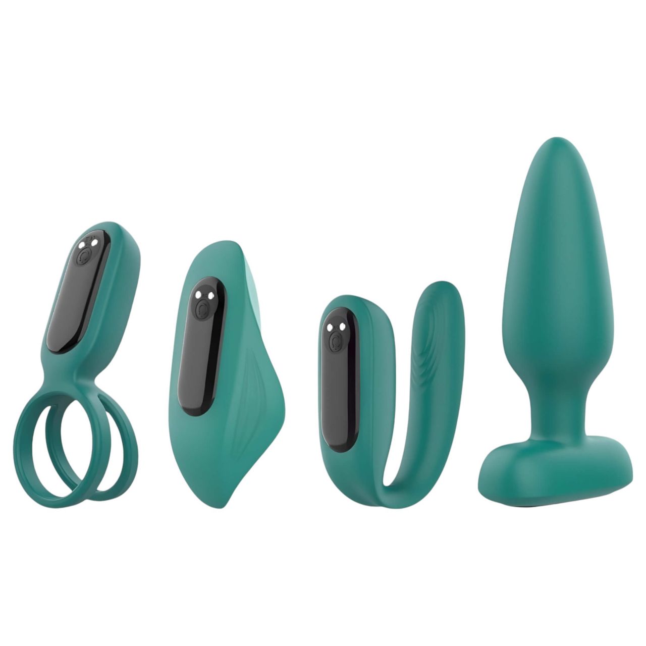 Sex HD - akkus, távirányítós, 4 részes vibrátor szett (zöld) Sex HD - akkus, távirányítós, 4 részes vibrátor szett (zöld)