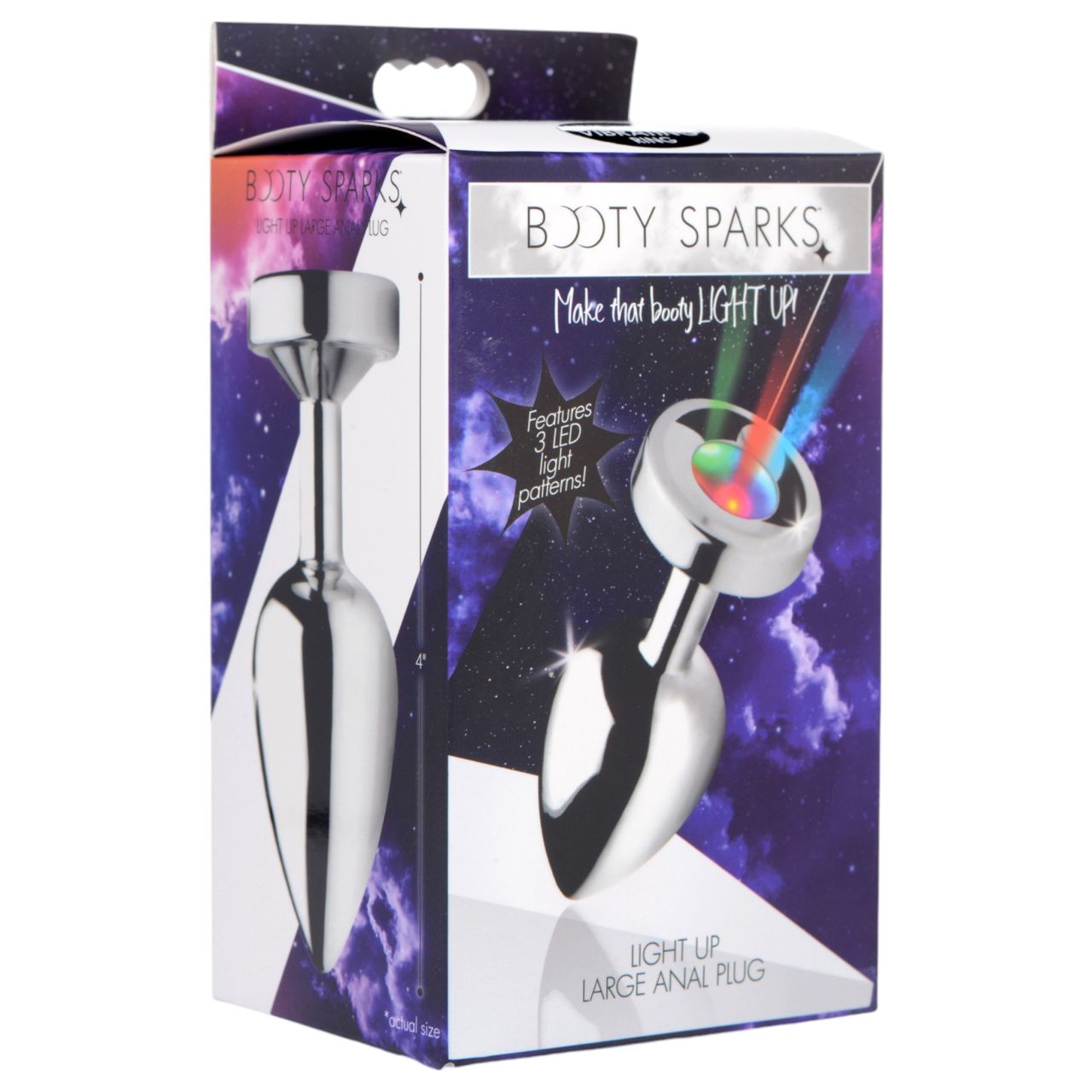 Booty Sparks - világító anál plug - nagy (ezüst) Booty Sparks - világító anál plug - nagy (ezüst)