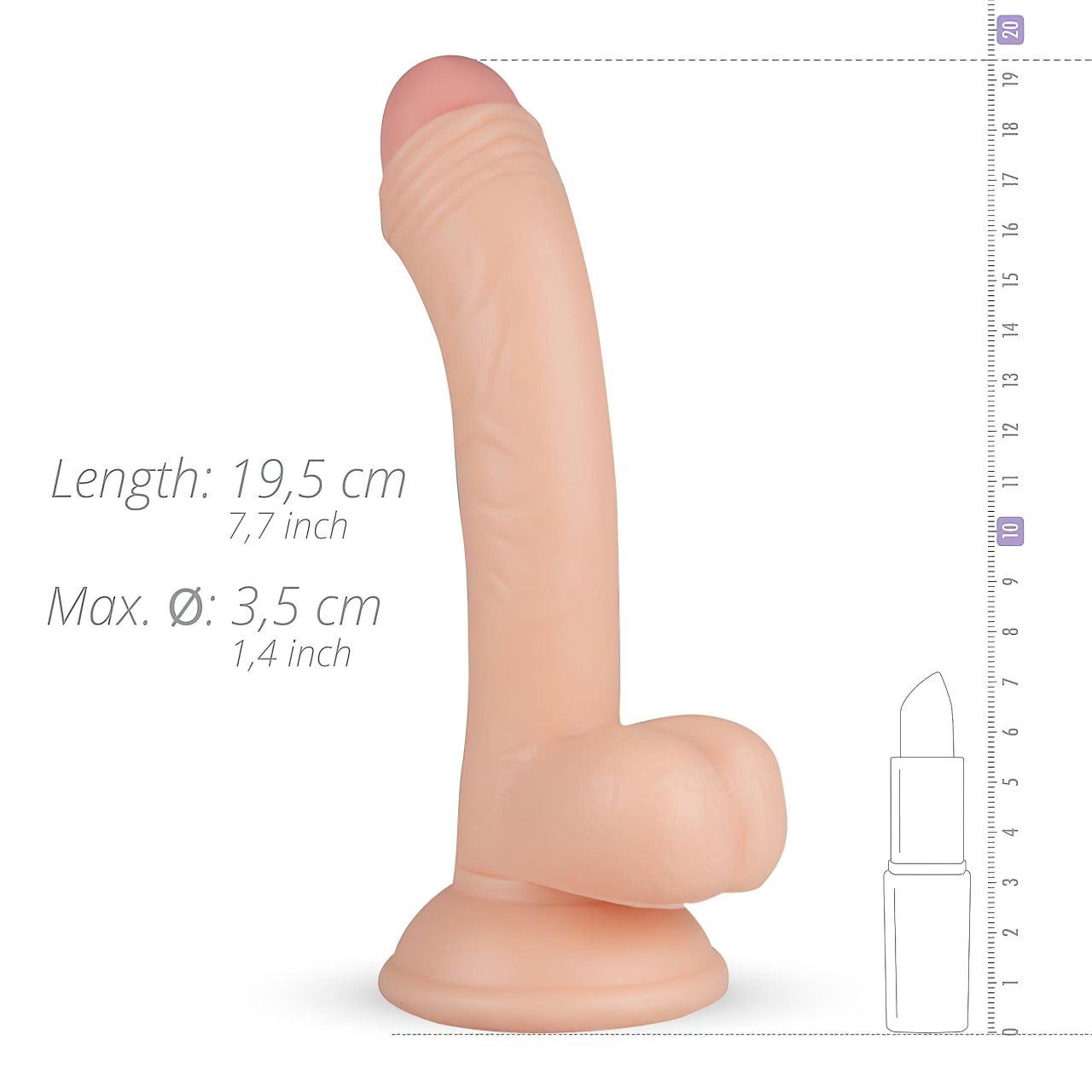 Real Fantasy Vince - herés fitymás dildó - 19,5cm (natúr) Real Fantasy Vince - herés fitymás dildó - 19,5cm (natúr)