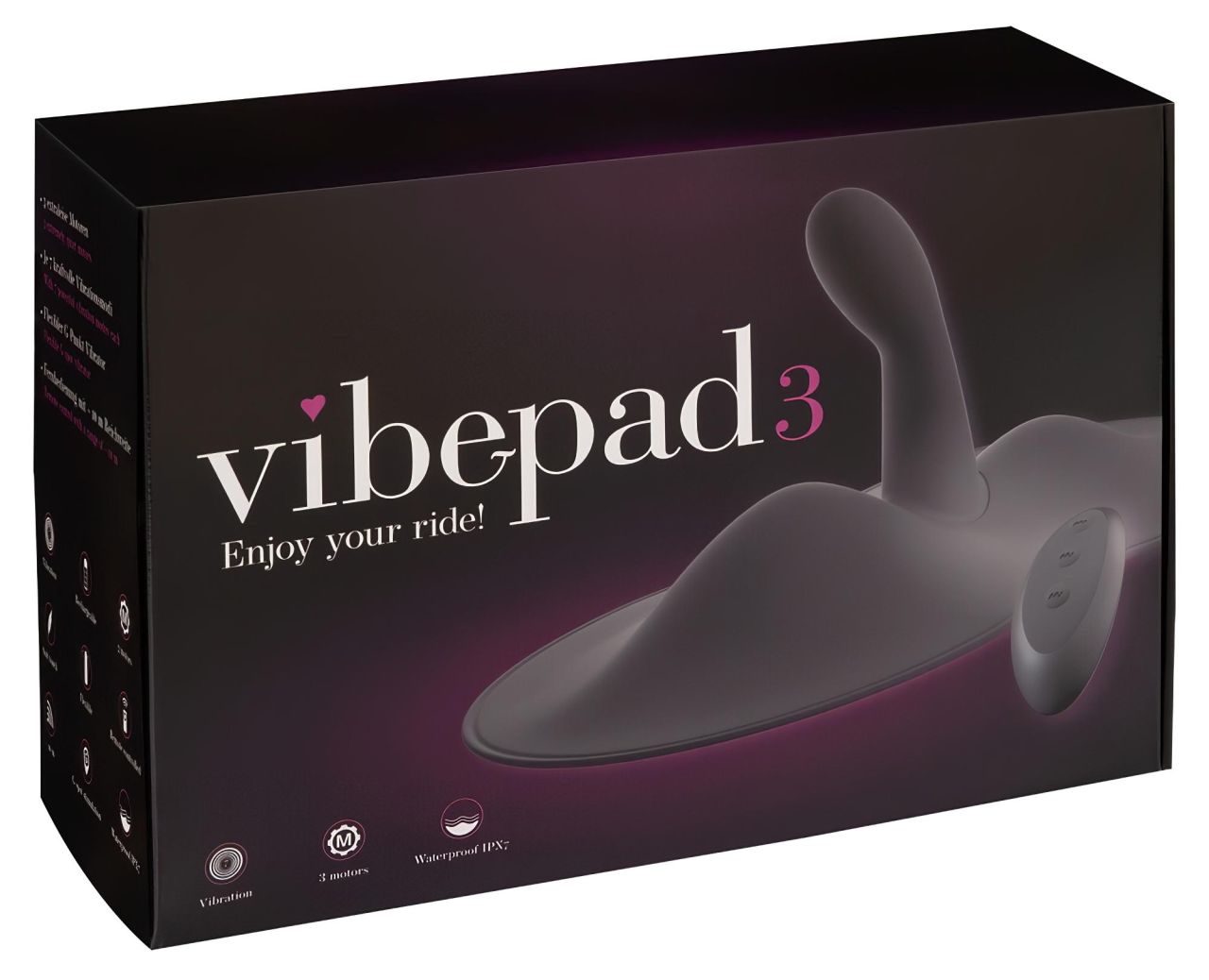 VibePad 3 - akkus, rádiós, G-pont párna vibrátor (fekete) VibePad 3 - akkus, rádiós, G-pont párna vibrátor (fekete)