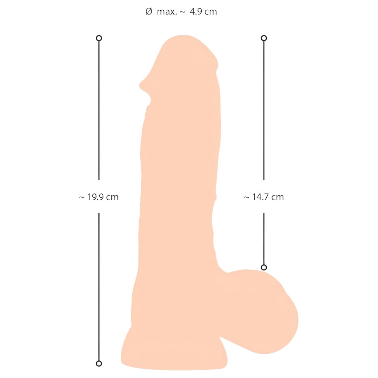 Nature Skin - dildó bőrrel - 20cm (natúr) Nature Skin - dildó bőrrel - 20cm (natúr)