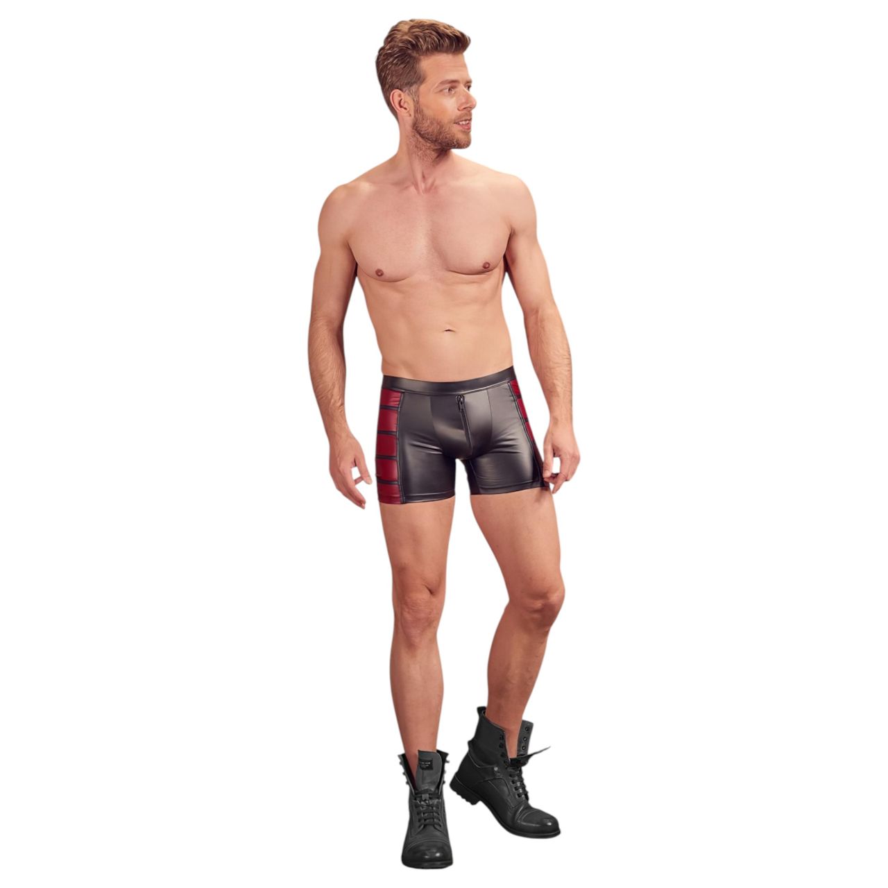 NEK - piros oldal betétes cipzáras boxer (fekete)
