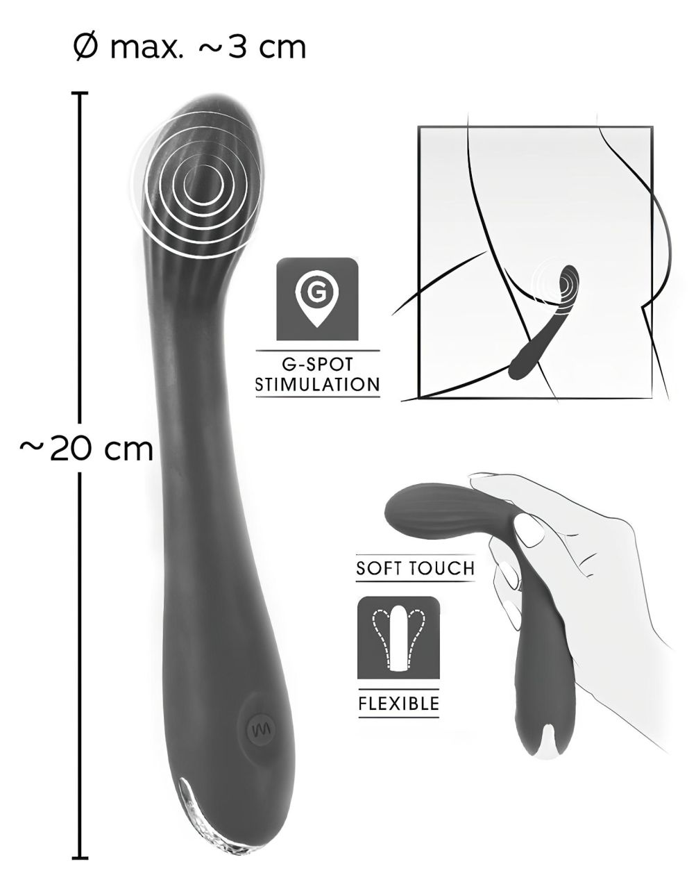 SMILE G-spot - akkus, bordázott G-pont vibrátor (lila) SMILE G-spot - akkus, bordázott G-pont vibrátor (lila)