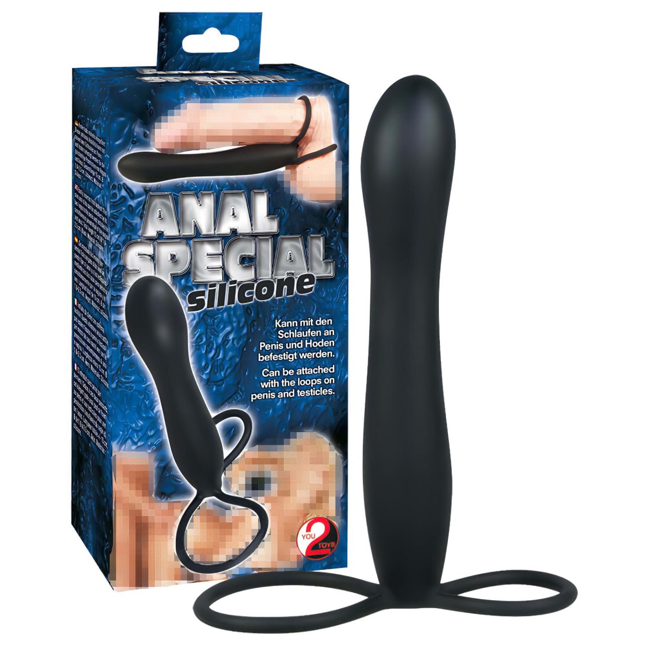 You2Toys - Special anál dildó és péniszgyűrű - fekete You2Toys - Special anál dildó és péniszgyűrű - fekete