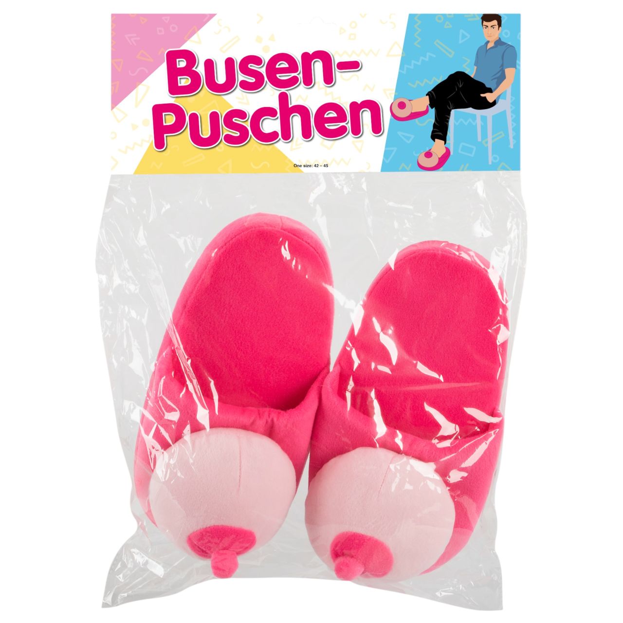 Plüss papucs rózsaszín - mellformájú Plüss papucs rózsaszín - mellformájú