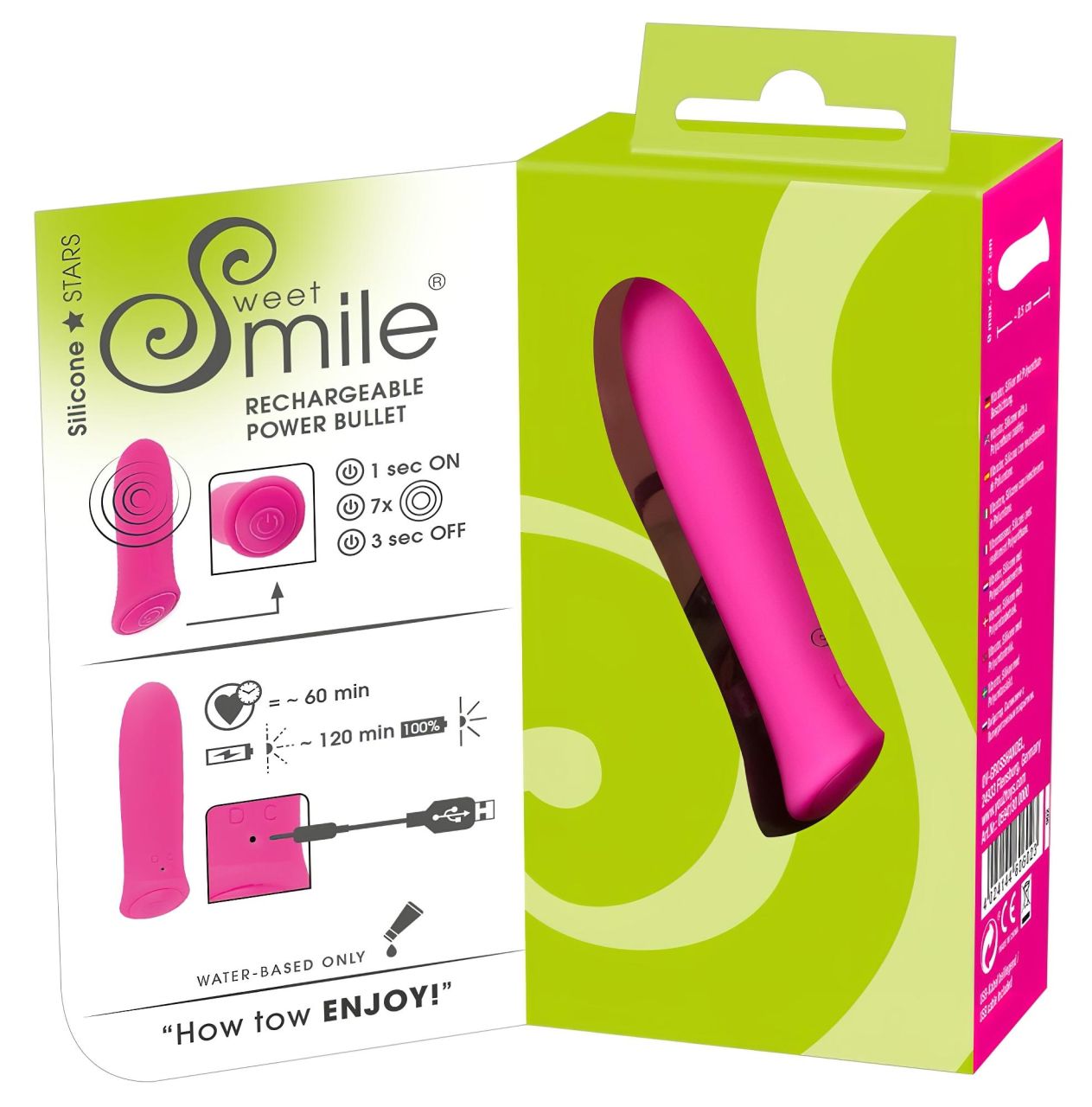SMILE Power Bullet - akkus, extra erős kis rúdvibrátor (pink) SMILE Power Bullet - akkus, extra erős kis rúdvibrátor (pink)