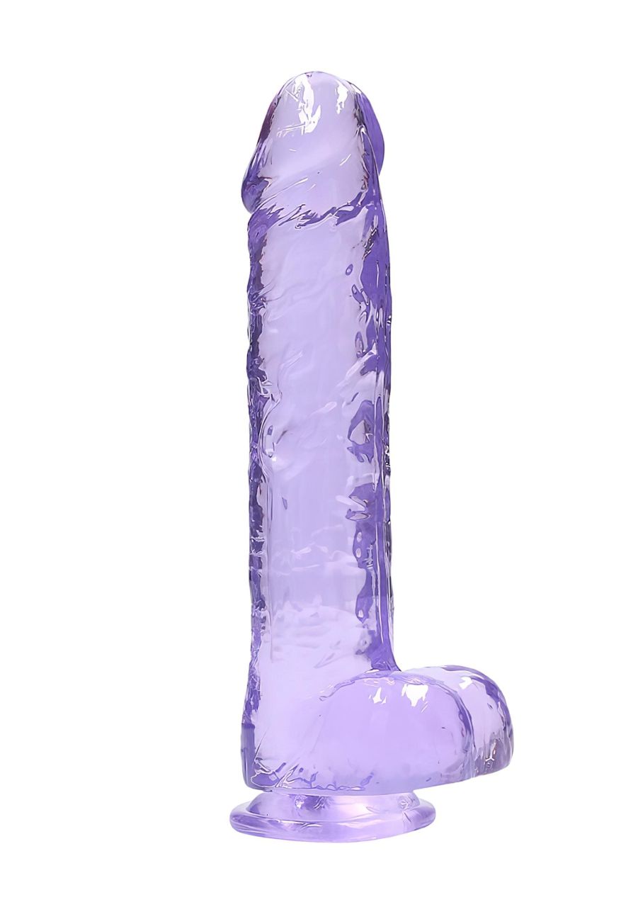 REALROCK - átlátszó élethű dildó - lila (22cm) REALROCK - átlátszó élethű dildó - lila (22cm)
