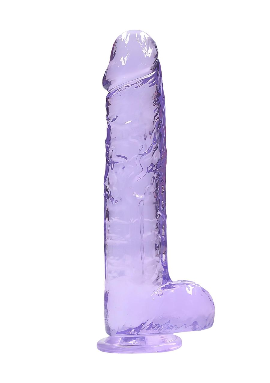 REALROCK - átlátszó élethű dildó - lila (22cm) REALROCK - átlátszó élethű dildó - lila (22cm)