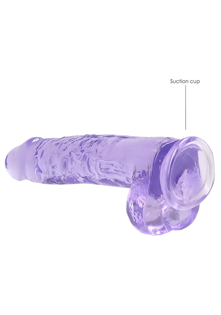 REALROCK - átlátszó élethű dildó - lila (22cm) REALROCK - átlátszó élethű dildó - lila (22cm)