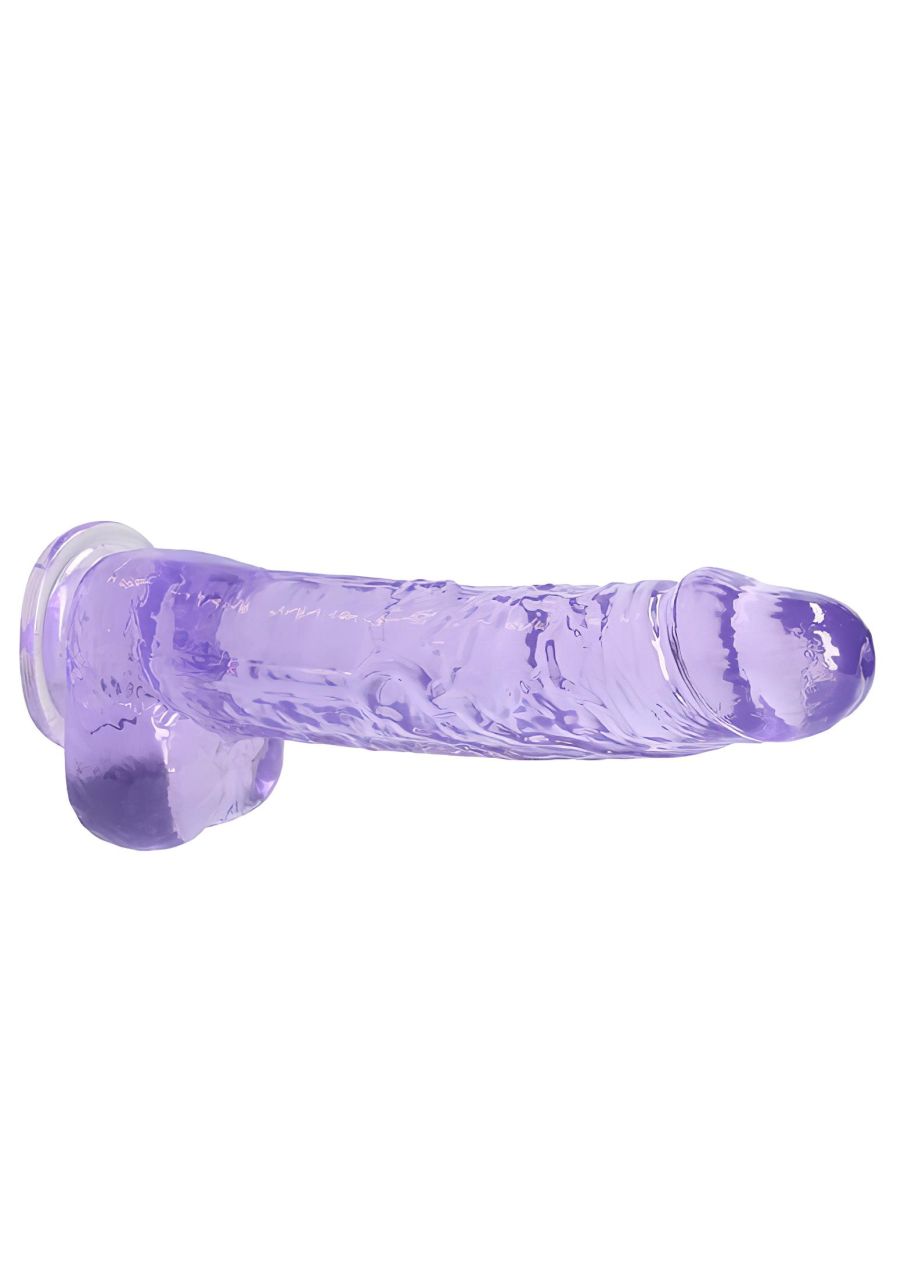 REALROCK - átlátszó élethű dildó - lila (22cm) REALROCK - átlátszó élethű dildó - lila (22cm)