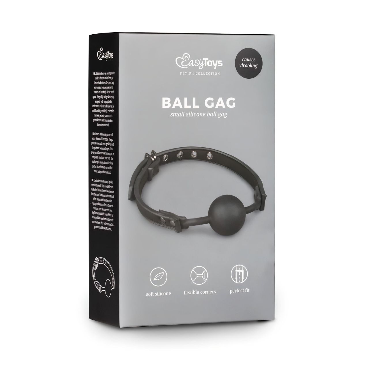 Easytoys - szájpecek szilikon labda (fekete) Easytoys - szájpecek szilikon labda (fekete)
