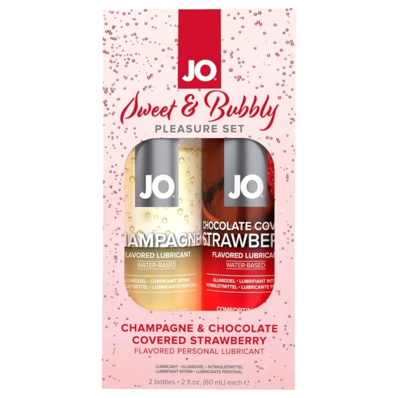JO System Sweet & Bubble síkosító - pezsgő-csoki-eper (2db)
