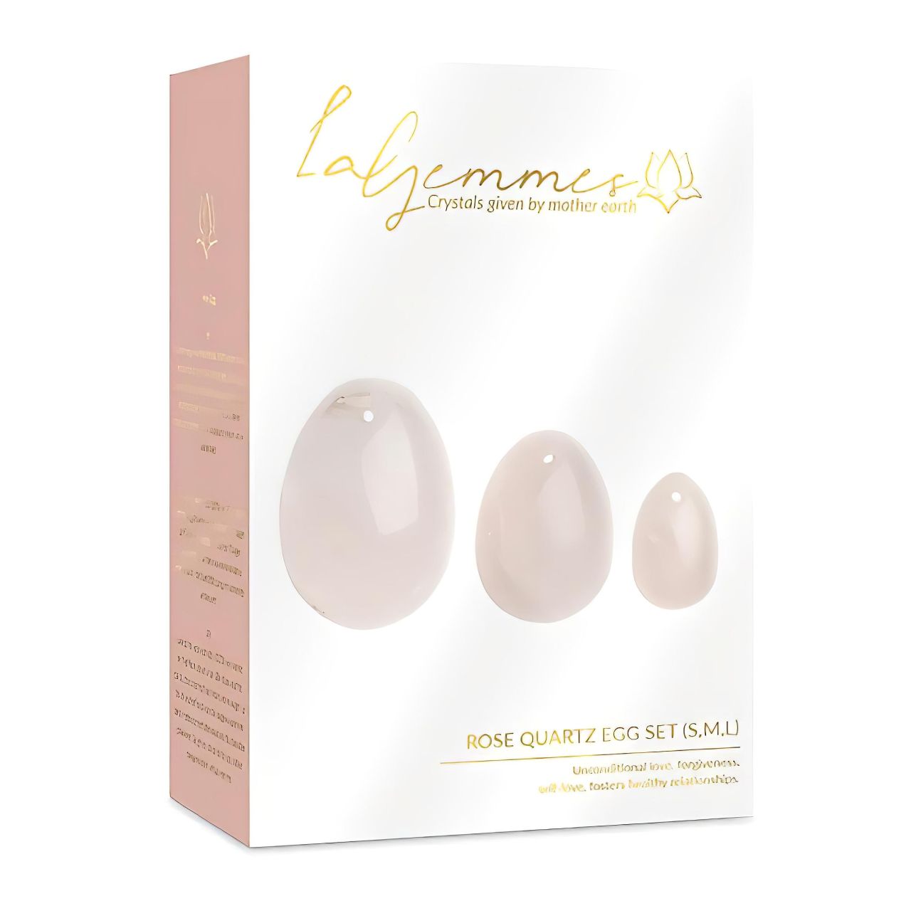 La Gemmes Yoni - gésagolyó szett - rózsakvarc (3db) La Gemmes Yoni - gésagolyó szett - rózsakvarc (3db)
