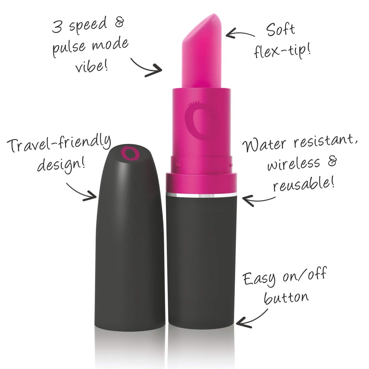 Screaming Lipstick - rúzs vibrátor (fekete-pink) Screaming Lipstick - rúzs vibrátor (fekete-pink)