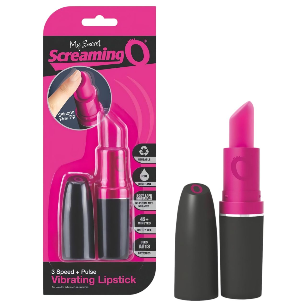 Screaming Lipstick - rúzs vibrátor (fekete-pink) Screaming Lipstick - rúzs vibrátor (fekete-pink)