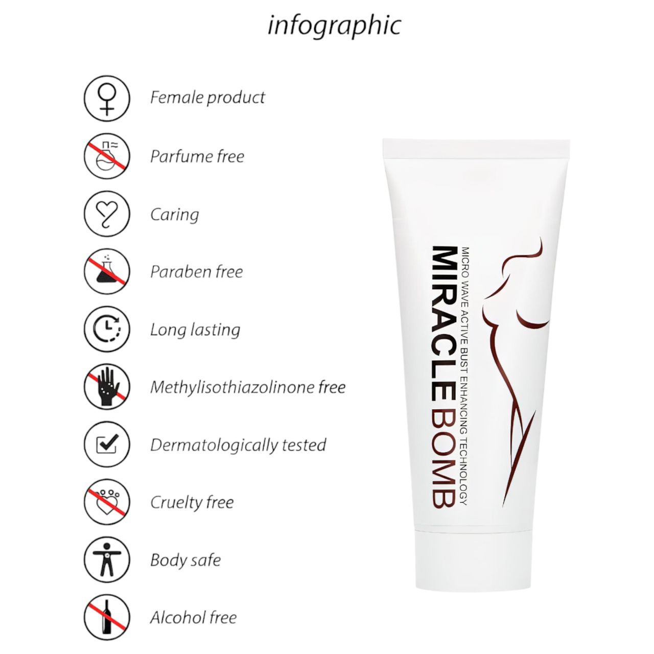 Pharmquests Miracle Bomb - mellnagyobbító és feszesítő krém (100ml) Pharmquests Miracle Bomb - mellnagyobbító és feszesítő krém (100ml)