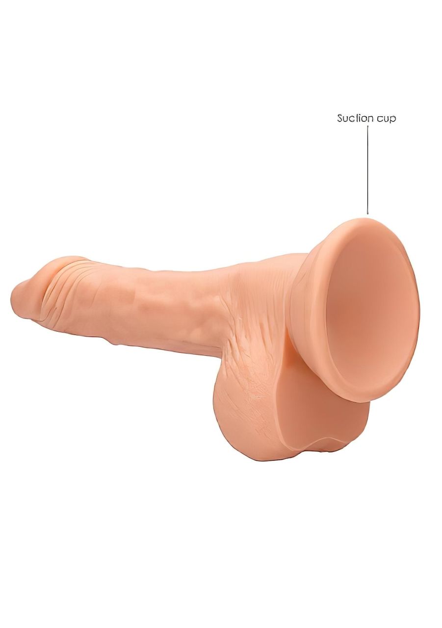 RealRock Dong 7 - élethű, herés dildó (17cm) - natúr RealRock Dong 7 - élethű, herés dildó (17cm) - natúr