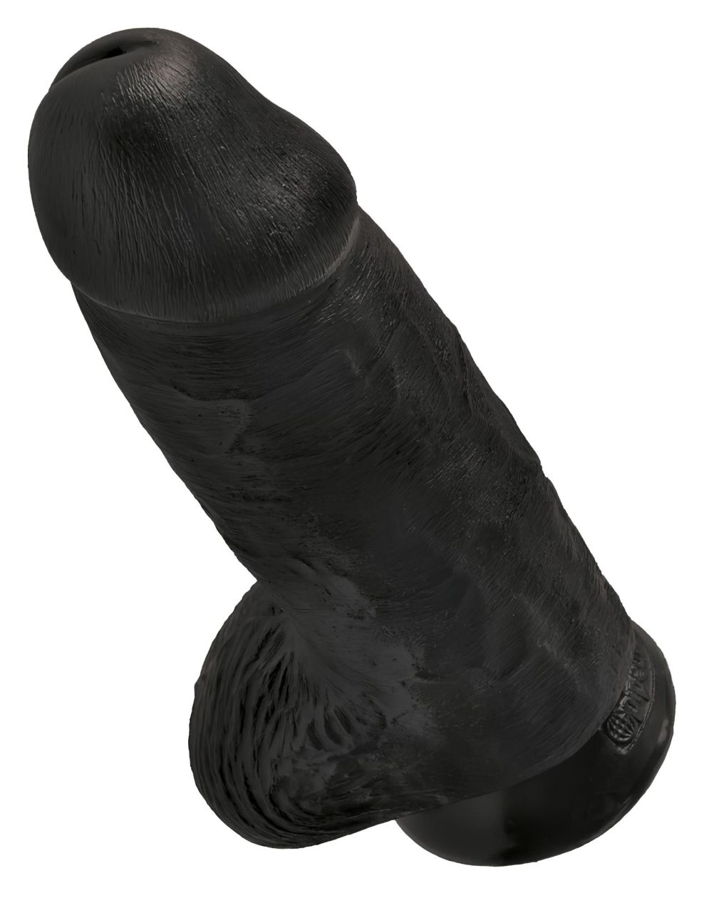 King Cock 9 Chubby - tapadókorongos, herés dildó (23cm) - fekete King Cock 9 Chubby - tapadókorongos, herés dildó (23cm) - fekete