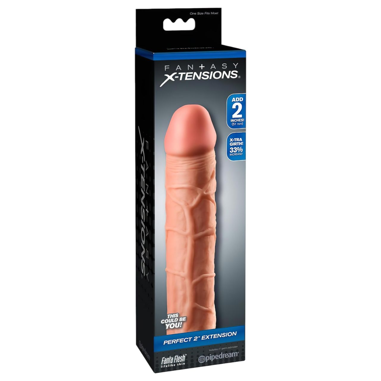 X-TENSION Perfect 2 - élethű péniszköpeny (20,3cm) - natúr X-TENSION Perfect 2 - élethű péniszköpeny (20,3cm) - natúr