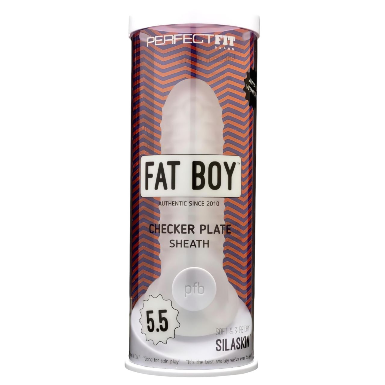 Fat Boy Checker Box - péniszköpeny (15cm) - fehér Fat Boy Checker Box - péniszköpeny (15cm) - fehér