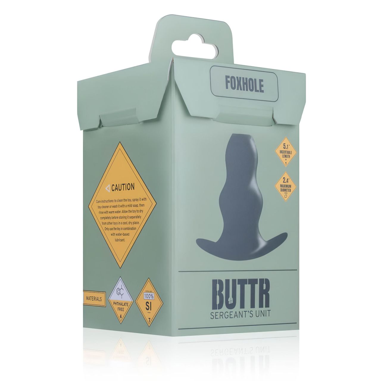 BUTTR Foxhole - üreges análtágító dildó (fekete) BUTTR Foxhole - üreges análtágító dildó (fekete)