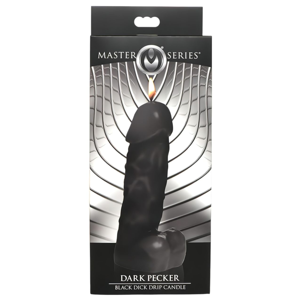 Dark Pecker - testgyertya - pénisz herékkel - fekete (352g) Dark Pecker - testgyertya - pénisz herékkel - fekete (352g)