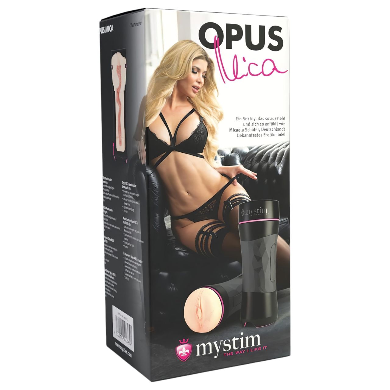 mystim OPUS Mica - élethű műpunci maszturbátor (natúr-fekete) mystim OPUS Mica - élethű műpunci maszturbátor (natúr-fekete)